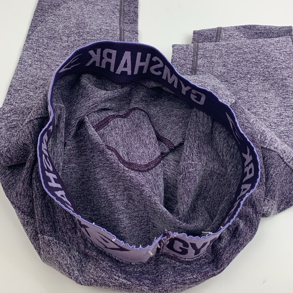 GYMSHARK Leggings Size XS Heather Purple with stretch Designer Workout - Picture 7 of 13